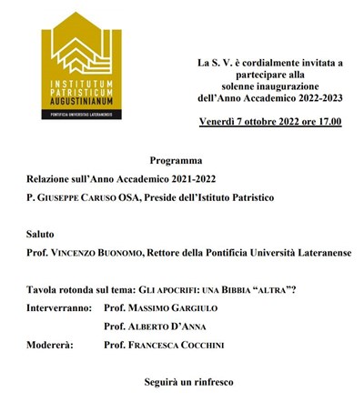 Solenne inaugurazione anno accademico 2022-2023